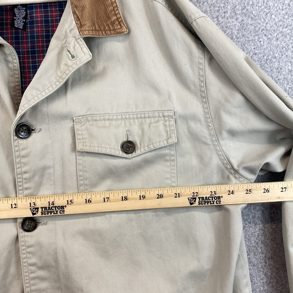Vtg Old Navy chore coat corduroy collar cuffs L flannel lined Y2K 90’s retro - Picture 3 of 10